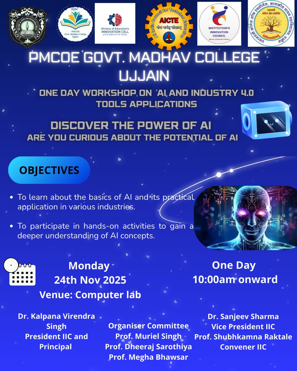 Resource person delivering session on AI